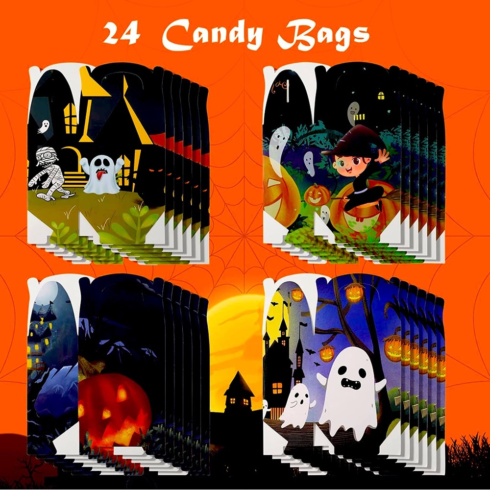 Treat Bags for your Halloween Party! Sturdy Cardboard w/work for Trick-Or-Treat!